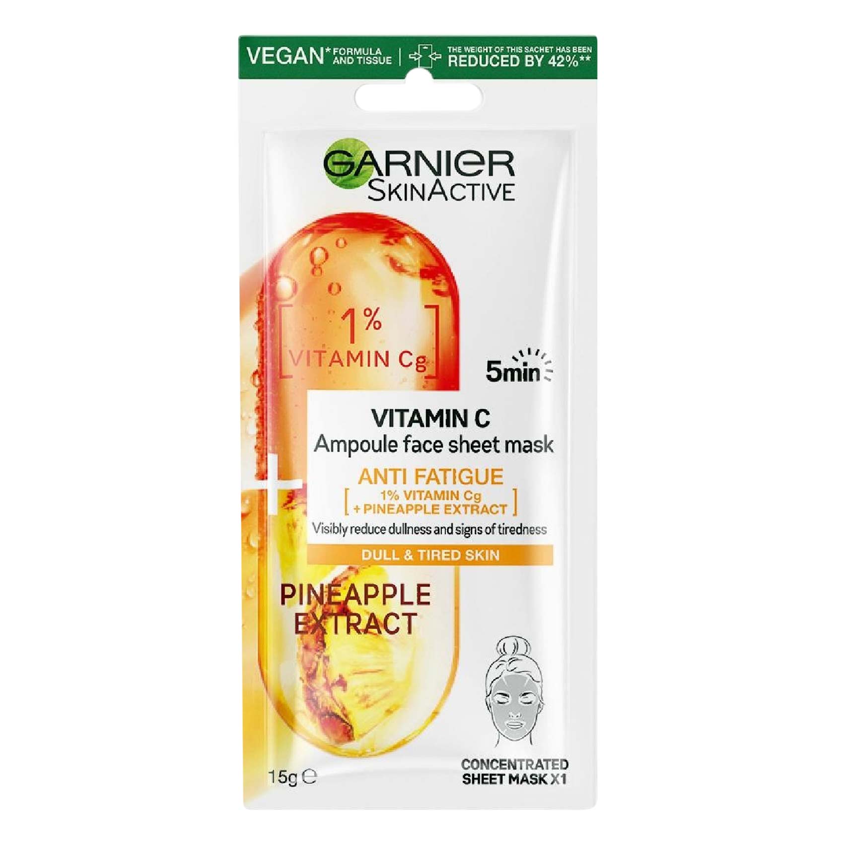 Garnier Skin Active Vit C Pineapple Tissue Mask Garnier Skin Active Vit C Pineapple Tissue Mask