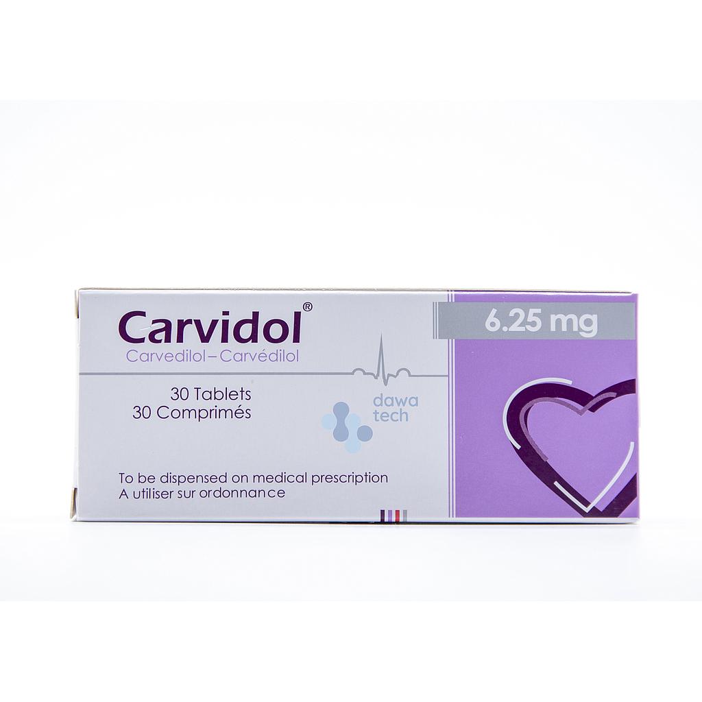 Carvidol 6.25mg 30 Tablets Carvidol 6.25mg 30 Tablets