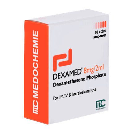 Dexamed 8mg Inj 10 Ampoules Dexamed 8mg IV/IM Inj 10 Ampoules