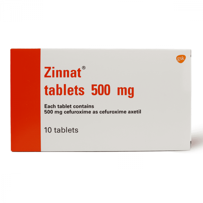 Zinnat 500mg 10 Tablets Zinnat 500mg 10 Tablets