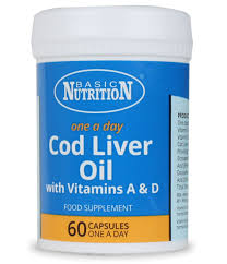 Basic Nutrition Cod Liver Oil Vitamin A and D 60 Capsules