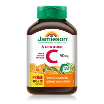 Jamieson Vitamin C 500mg 120 Chewable Tablets