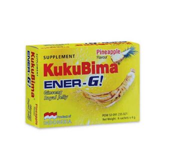 Kukubima Ginseng Royal Jelly Powder 6 Sachets - Pinapple