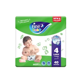 Fine Baby Super Novo Jumbo (4) 40 Baby Diapers