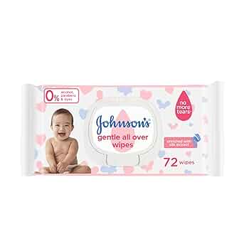 Johnsons Gentle All Over Baby Wipes 72 Pcs-Pink