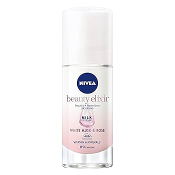 Nivea Beauty Elixir White Musk & Rose Deodorant Roll On For Women 40ml