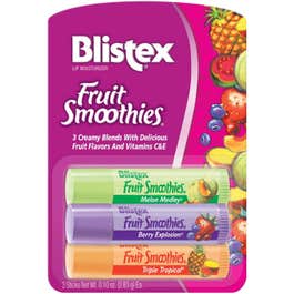 Blistex Fruit Smoothies Lip Balm 3 Sticks 2.8gm