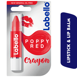 Labello Crayon Lipstick, Colour Lip Balm, Red, 3G