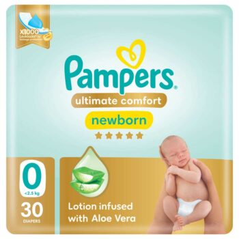 Pampers Ultimate Comfort Taped Diapers, Size 0, 30 Count