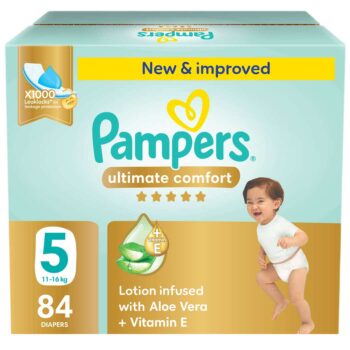 Pampers Ultimate Comfort Taped Diapers, Size 5, 84 Count