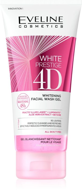 Eveline White Prestige 4d Whitening Facial Wash Gel 200ml غسول جل لتفتيح البشرة