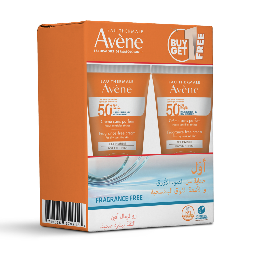Avene Cream Spf 50 Fragrance Free 50 ml Kit 1+1 Avene Cream Spf 50 Fragrance Free 50 ml Kit 1+1