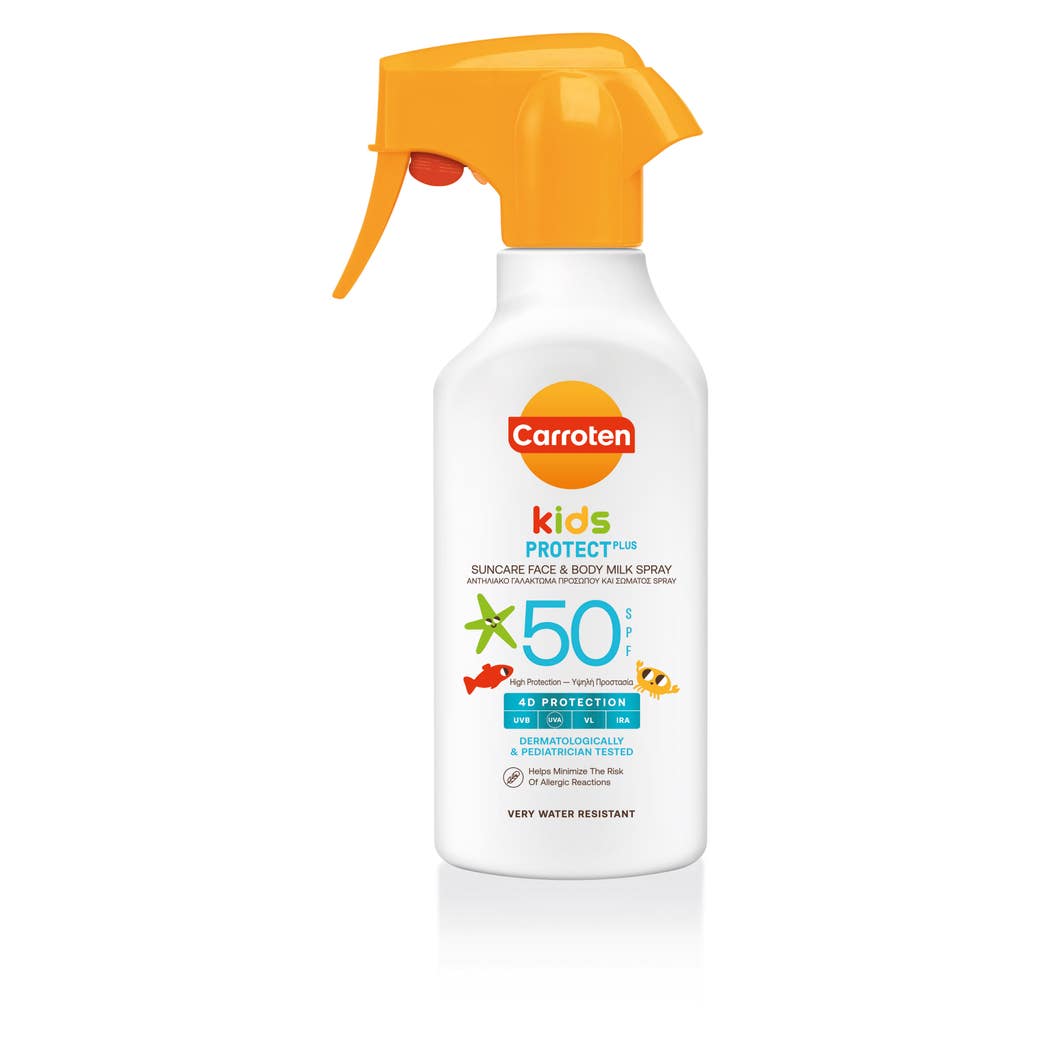 Carroten Kids Protect Plus Face Body Milk Spray Spf50 270ml Carroten Kids Protect Plus Face Body Milk Spray Spf50 270ml