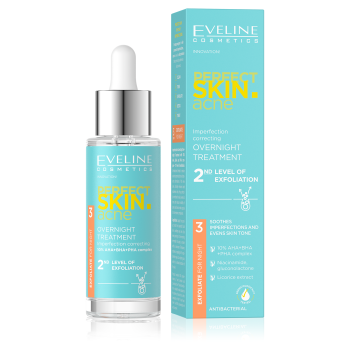 Eveline Perfect Skin Acne Night Exfoliating Serum 10% 30ml