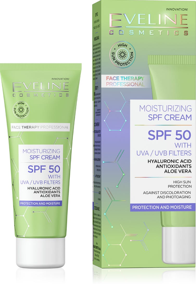 Eveline Protection And Moisturizing Skin Cream Spf 50 30ml Eveline Protection And Moisturizing Skin Cream Spf 50 30ml