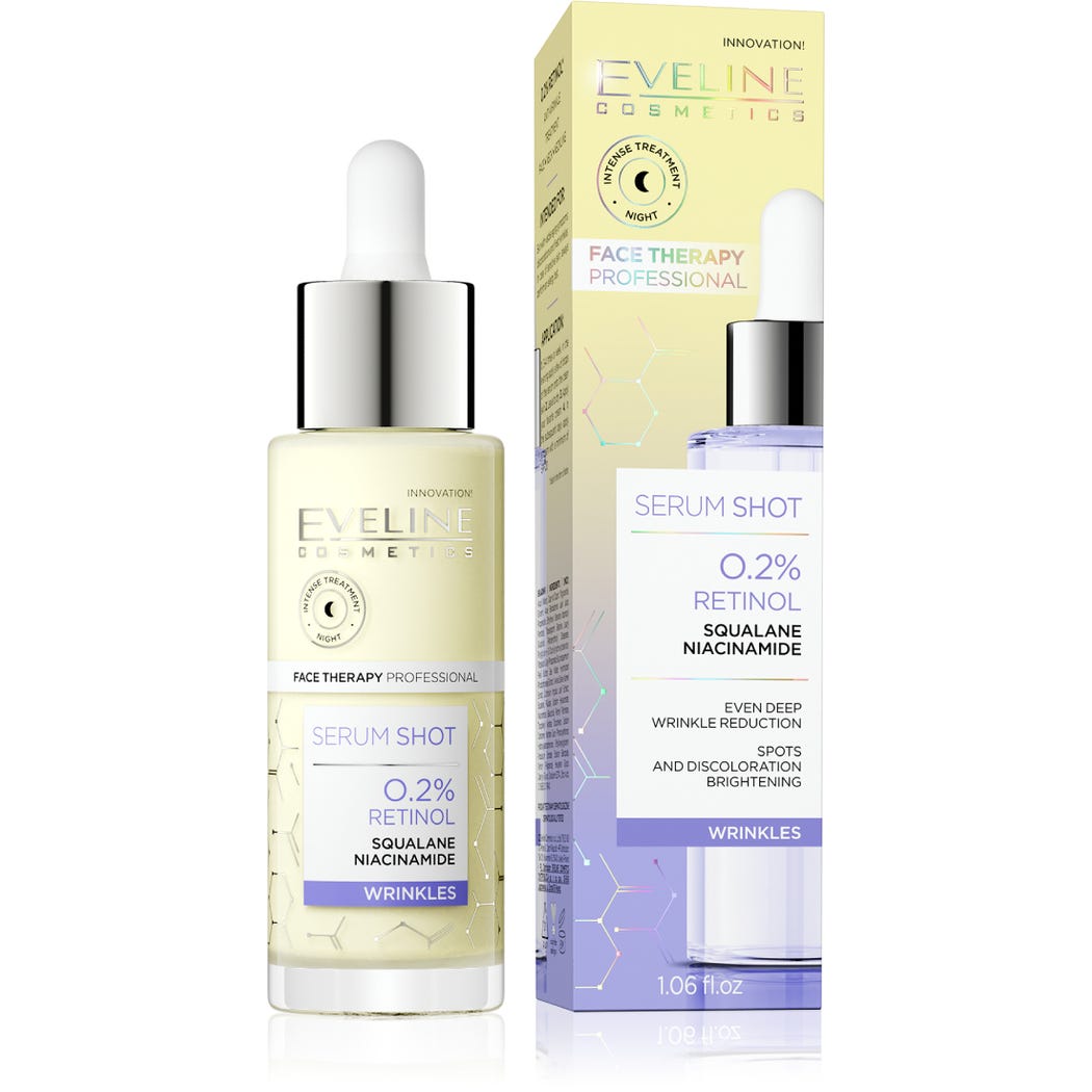 Eveline Serum Shot 0.2% Retinol Wrinkles 30ml Eveline Serum Shot 0.2% Retinol Wrinkles 30ml
