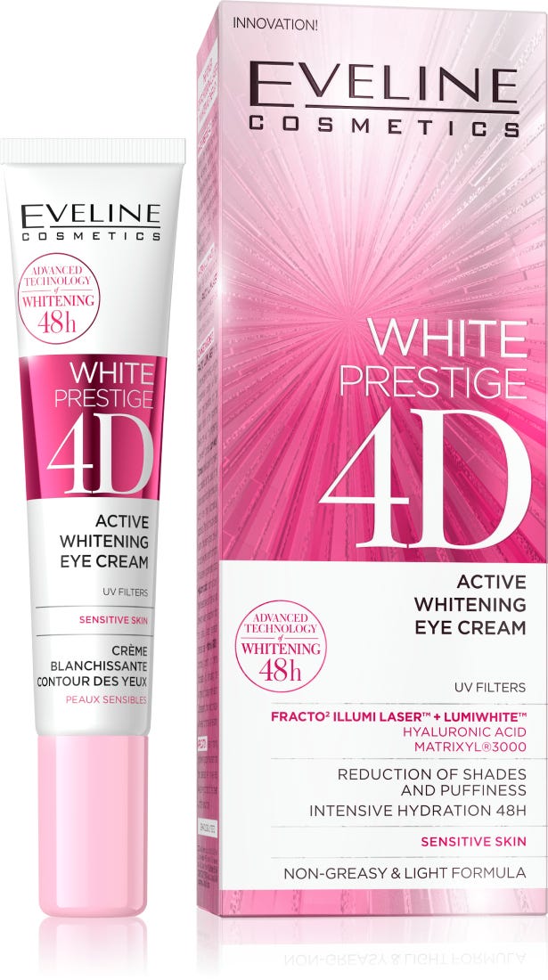 Eveline White Prestige 4d Whitening Eye Cream Eveline White Prestige 4d Whitening Eye Cream 20ml