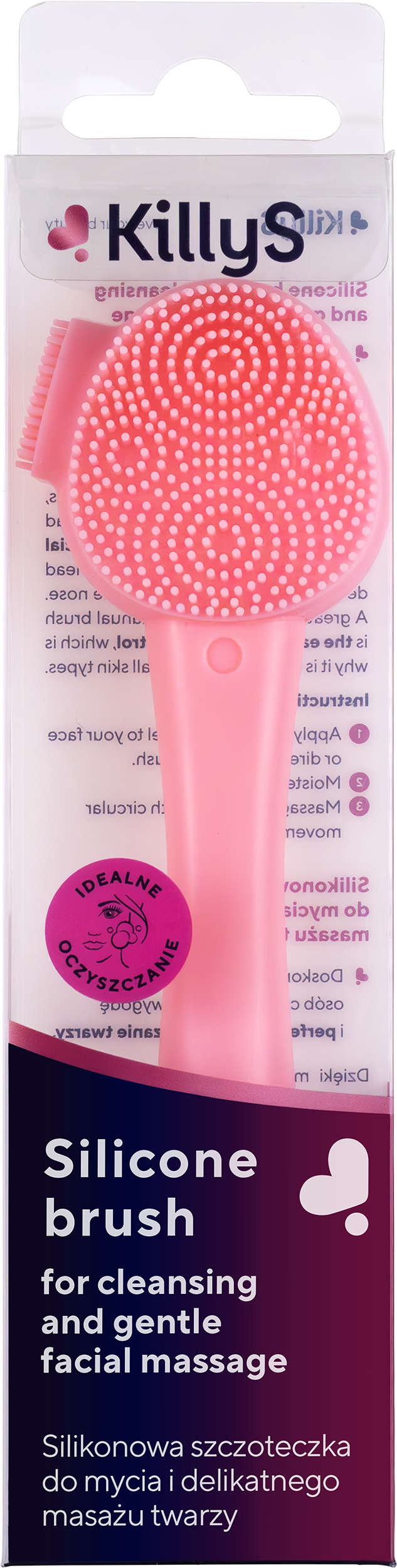 KillyS Silicone Facial Cleansing Brush Pink KillyS Silicone Facial Cleansing Brush Pink