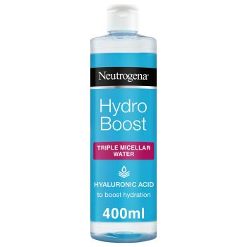Neutrogena Hydro Boost Triple Micellar Water, with Hyaluronic Acid, Boosts Hydration, Leaves Skin Refreshingly Clean, 400ml