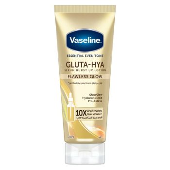 VASELINE Essential Even Tone Body Lotion, Flawless Glow, Gluta-Hya Serum Burst UV, 200ml