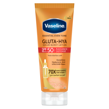 VASELINE Gluta-Hya Serum Burst Lotion, Radiance Defence, SPF 50 PA+++, 180ml