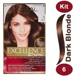 L'Oreal Paris Excellence Crème Permanent Hair Color, 6.0 Dark Blonde