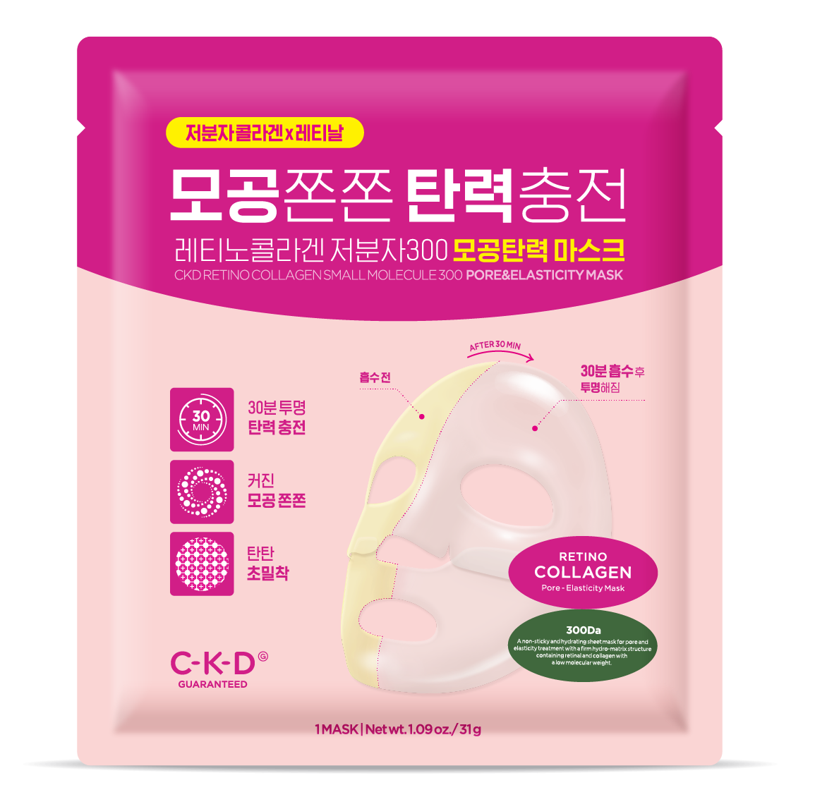 103445643_a418d9fb6053b5c75_45262 CKD Retino Collagen Sm 300 Pore & Elasticity Mask 1ea