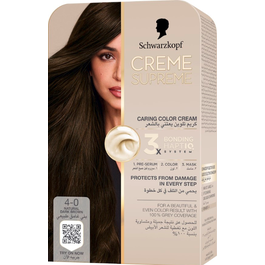 Schwarzkopf Creme Supreme Full Kit 4-0 Natural Dark Brown