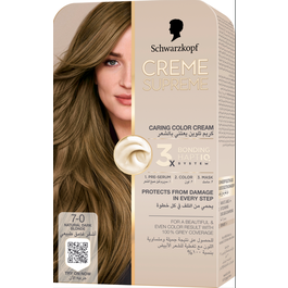 Schwarzkopf Creme Supreme Full Kit 7-0 Natural Dark Blonde