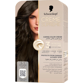Schwarzkopf Creme Supreme Full Kit 5-1 Mea Cool Brown