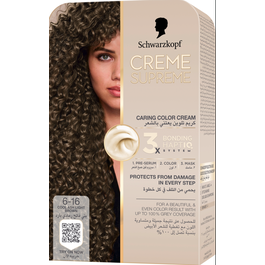Schwarzkopf Creme Supreme Full Kit 6-16 Cool Ash Light Brown