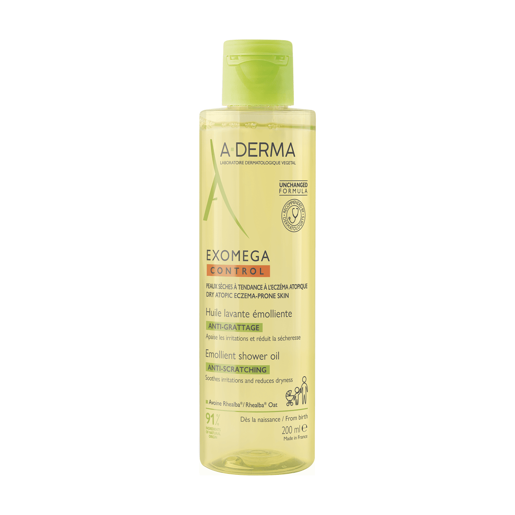A-Derma Exomega Control Emollient Shower Oil 200ml A-Derma Exomega Control Emollient Shower Oil 200ml