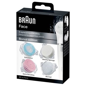 Braun Replacement Brushes For Face Kit (4 pieces) #80-m