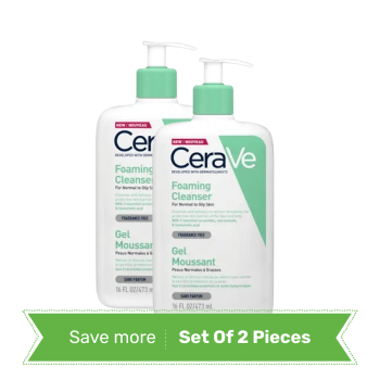 CeraVe Foaming Facial Cleanser for Normal to Oily Skin- 473 ml- Twin Pack