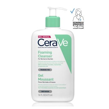 Cerave Foaming Cleanser for Normal to Oily Skin with Hyaluronic Acid 473 ml