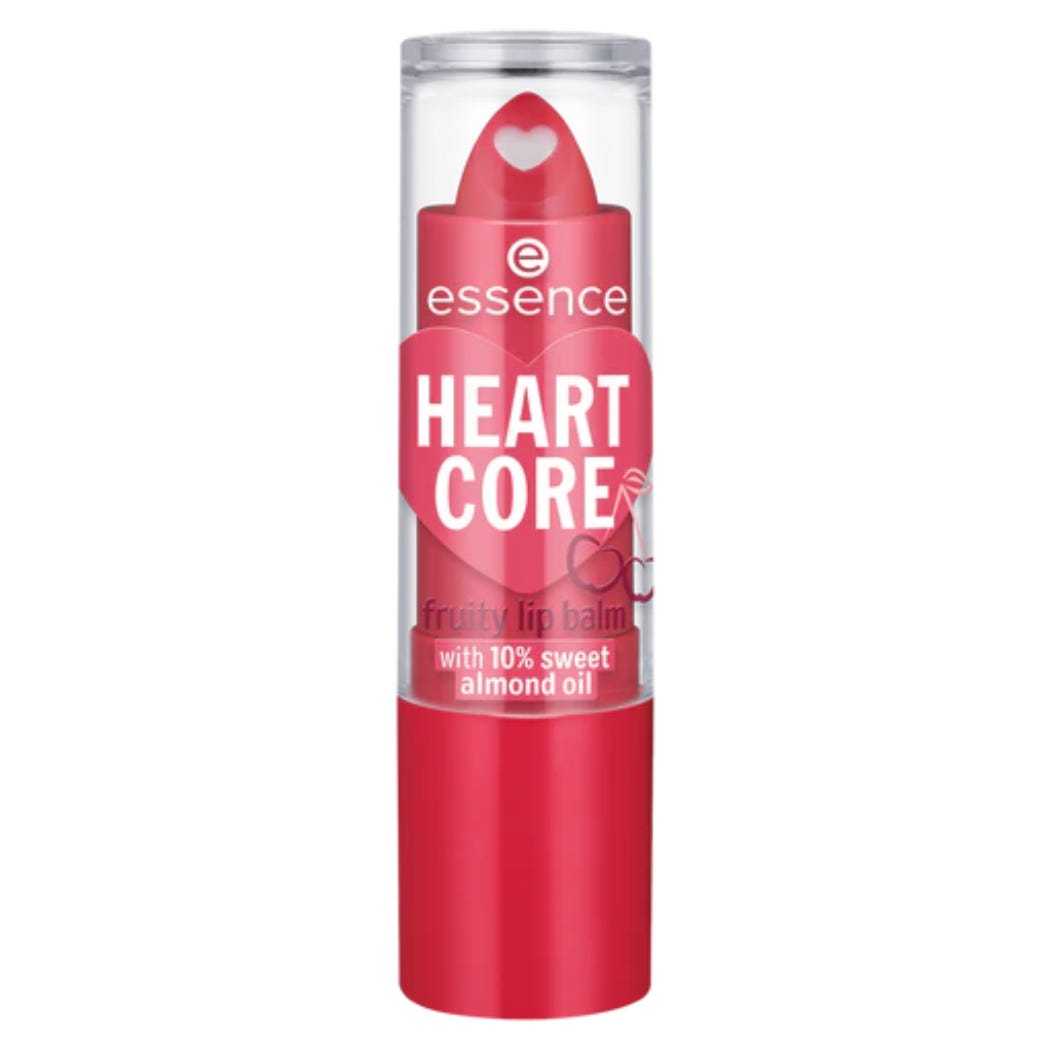 Essence Heart Core Fruity Lip Balm 01 Essence Heart Core Fruity Lip Balm 01