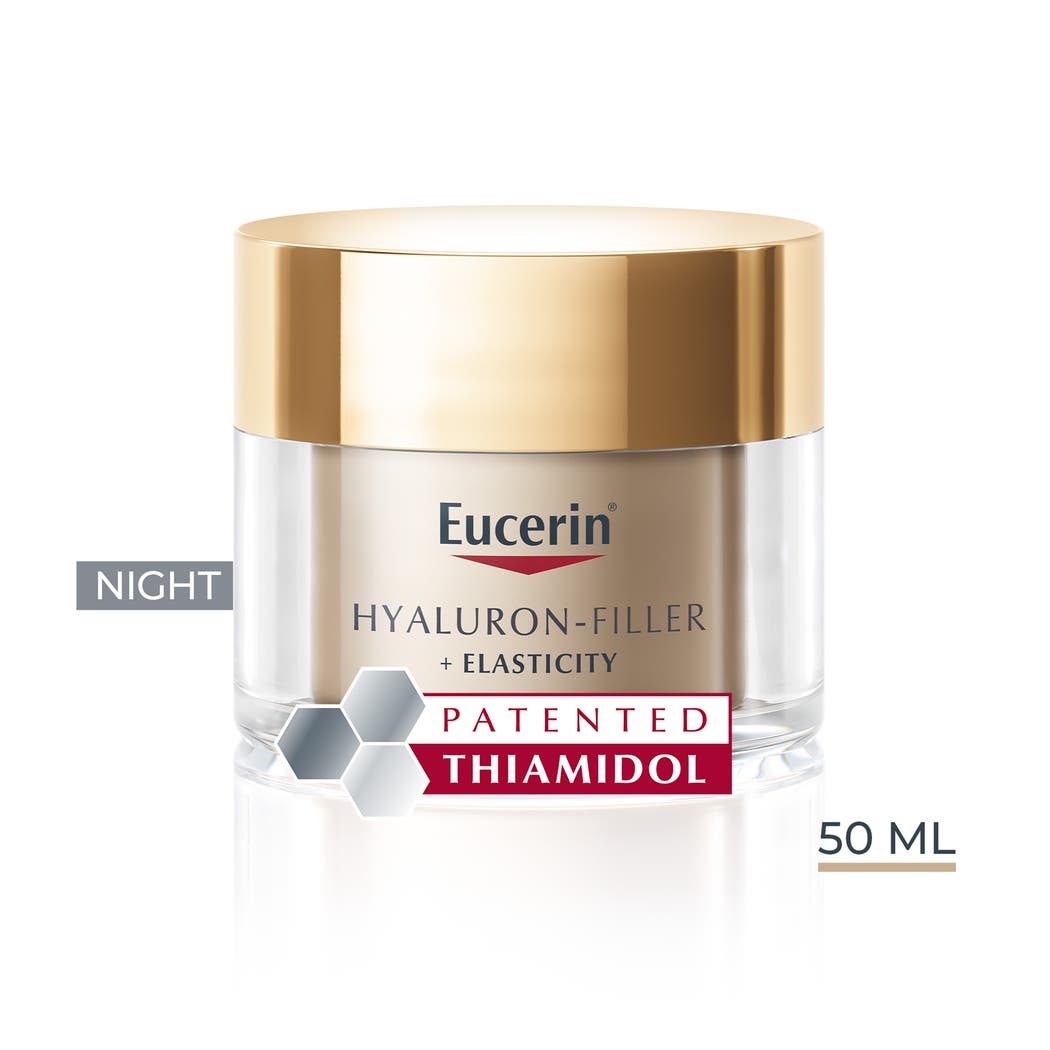 Eucerin Hyaluron Filler + Elasticity Anti-Aging Face Night Cream, 50ml المضاد لعلامات تقدم السن