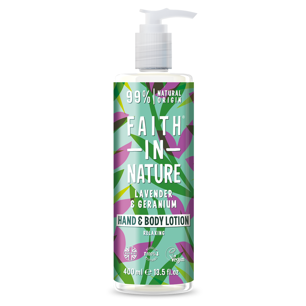 Faith In Nature Hand&Body Lotion Lavender&Geranium 400ml Faith In Nature Hand&Body Lotion Lavender&Geranium 400ml