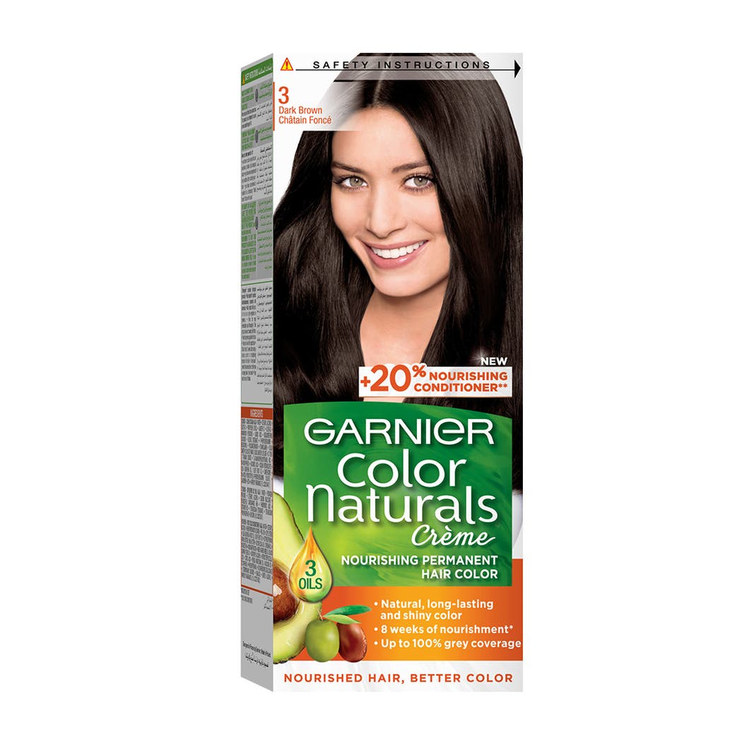 Garnier Color Naturals Creme Hair Color Dark Brown 3 Garnier Color Naturals Creme Hair Color Dark Brown 3