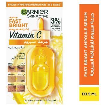 Garnier Skin Active Fast Bright 3% Vitamin C & Niacinamide Serum 1 Ampoule 1.5 ml