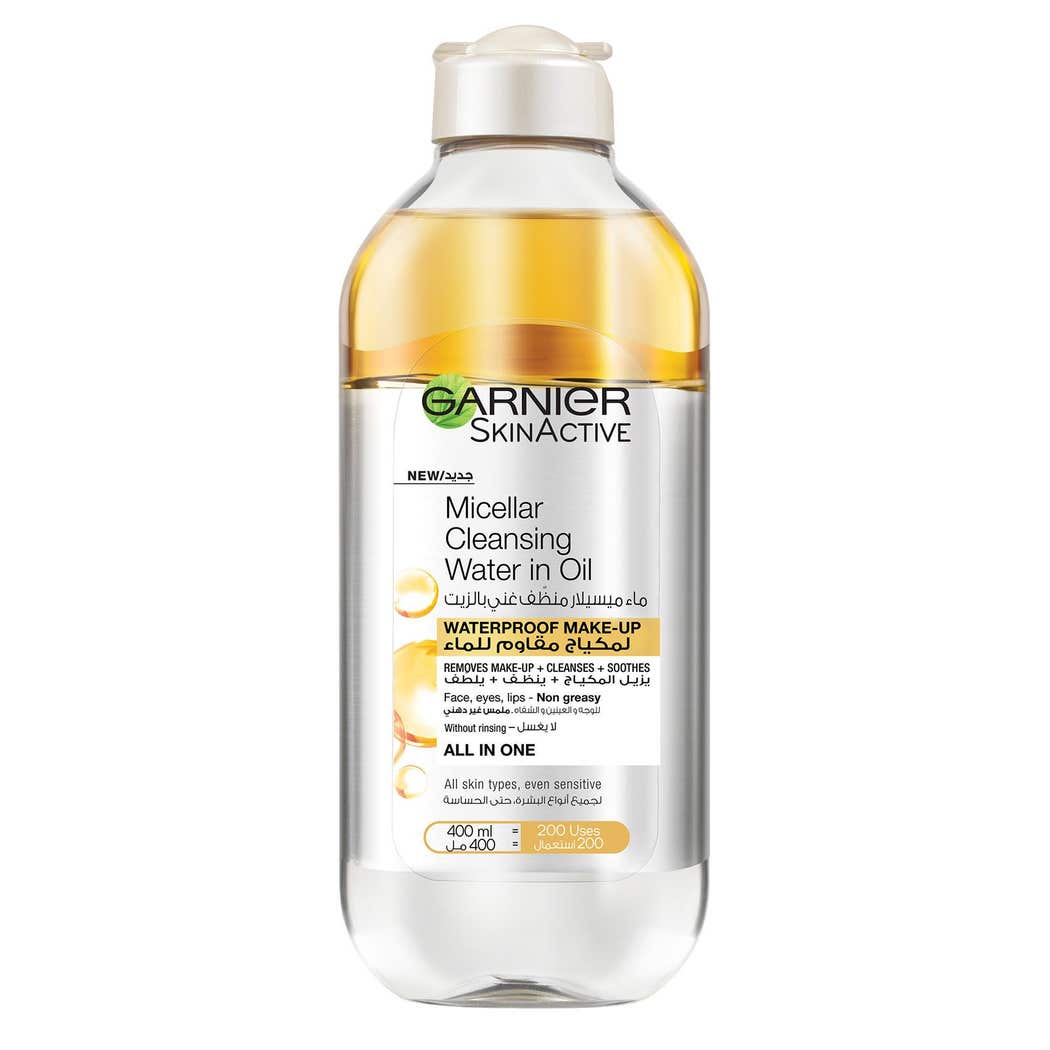 Garnier Skin Active Micellar Cleansing Water In Oil For Waterproof Makeup 400 ml Garnier Skin Active Micellar Cleansing Water In Oil For Waterproof Makeup 400 ml