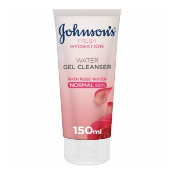 Johnson's Fresh Hydration Facial Cleansing Water Gel, with Rose Water, for Normal Skin, 150ml