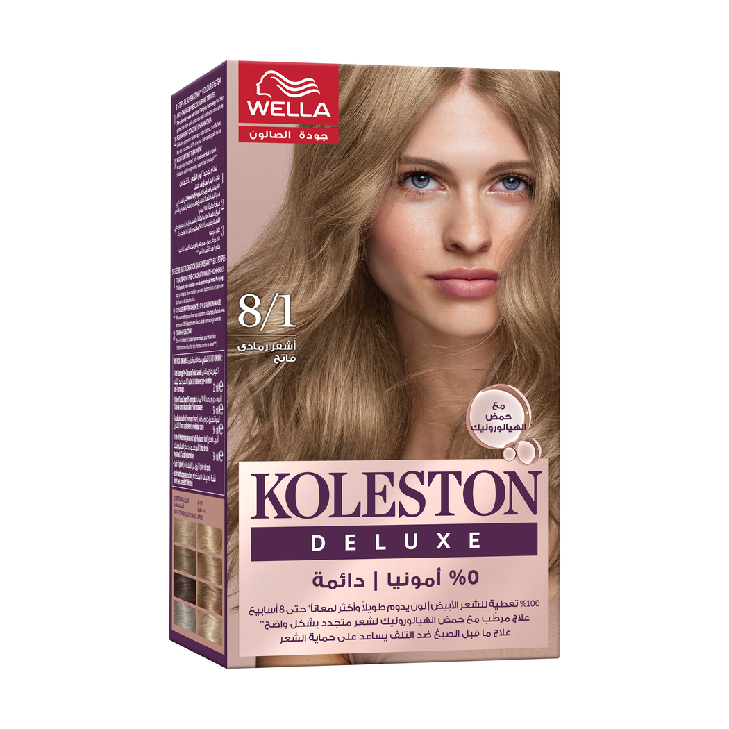 Koleston Deluxe No Ammonia Hair Color Kit - Light Ash Blonde Koleston Deluxe No Ammonia Hair Color Kit - Light Ash Blonde 8/1