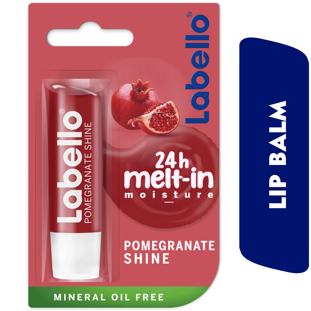 Labello Moisturizing Lip Balm, Pomegranate, 4.8G