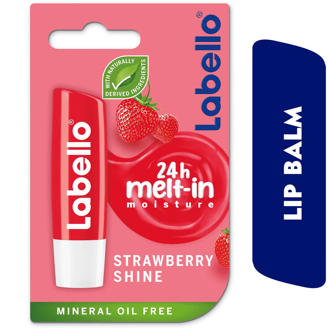 Labello Moisturizing Lip Balm, Strawberry, 4.8G