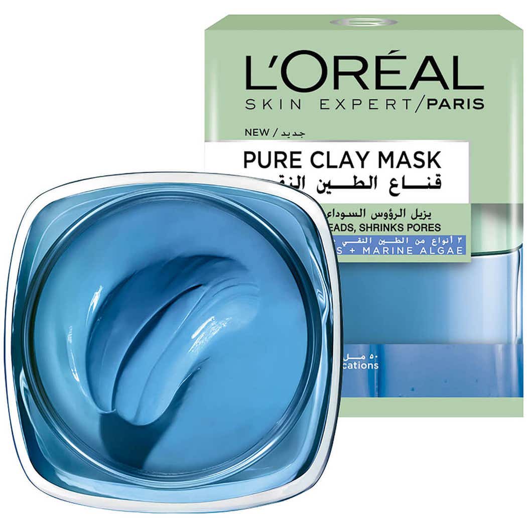 Loreal Pure Clay Mask Clears Blackheads 50 ml Loreal Pure Clay Mask Clears Blackheads 50 ml
