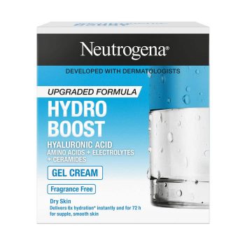 Neutrogena Hydro Boost Gel Cream for Dry Skin, with Hyaluronic Acid, Fragrance Free, Lasting Hydration for Healthy, Glowing Skin, 50ml