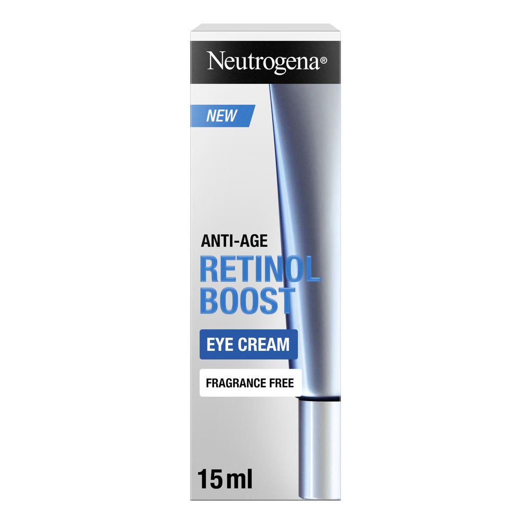 Neutrogena Retinol Boost Anti-Age Eye Cream, Fragrance Free, Fights Visible Signs of Aging, Softens Wrinkles, Improves Firmness, Smoothes Texture, 15ml