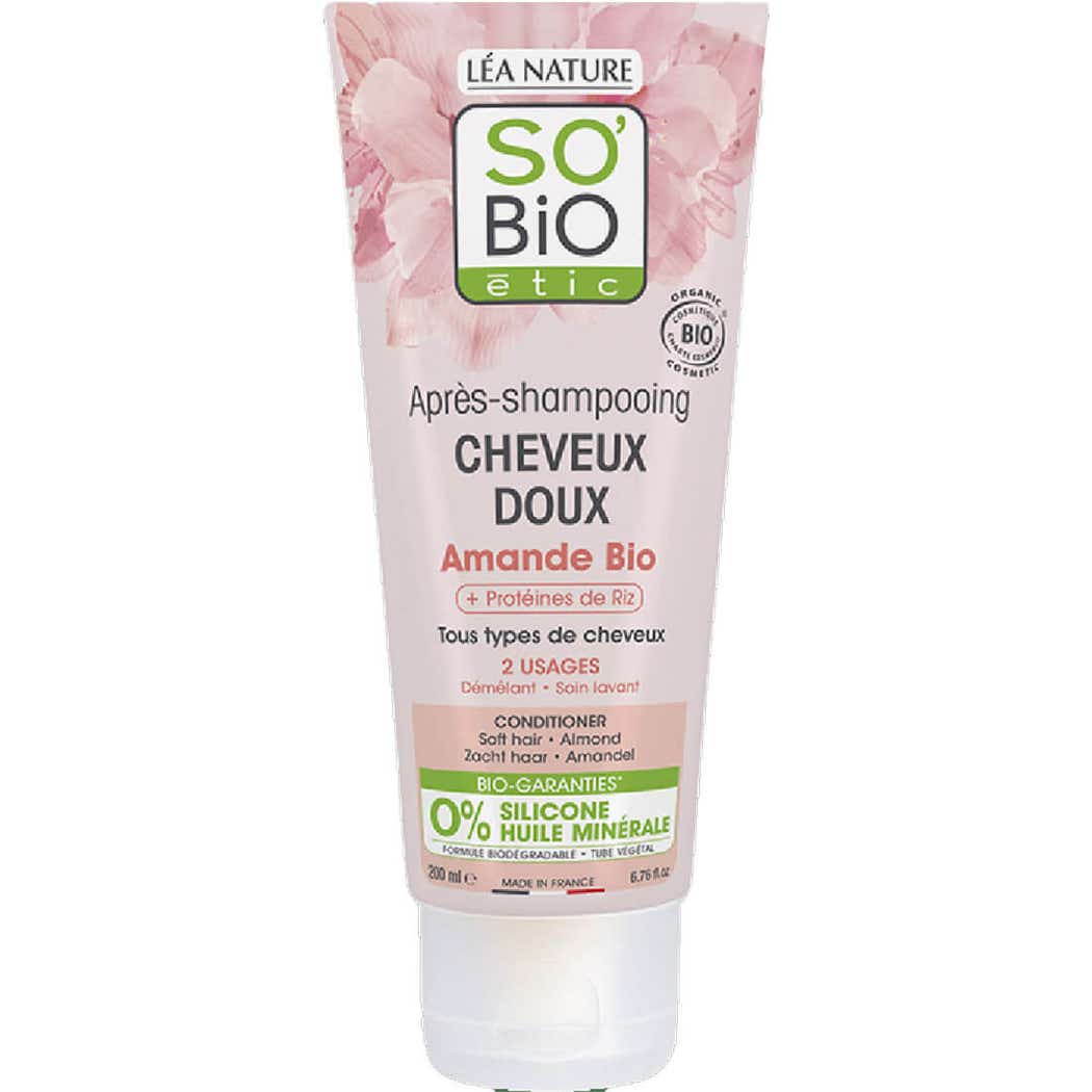 SO’BiO etic Organic Soft Hair Conditioner 200ml SO’BiO etic Organic,بلسم سوبيو إتيك,مكونات عضوية 99%,ترطيب الشعر الطبيعي,فك تشابك الشعر,شعر ناعم وحريري,سوبيو الأصلي,روتين العناية النباتي,لمعان مذهل,SO’BiO 200ml,بلسم للشعر العادي والحساس,سهولة التصفيف والتحكم,حماية من الجفاف,شعر صحي ومنسدل