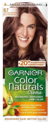 Garnier Color Naturals, 6.7 Pure Chocolate Brown, Permanent Hair Color